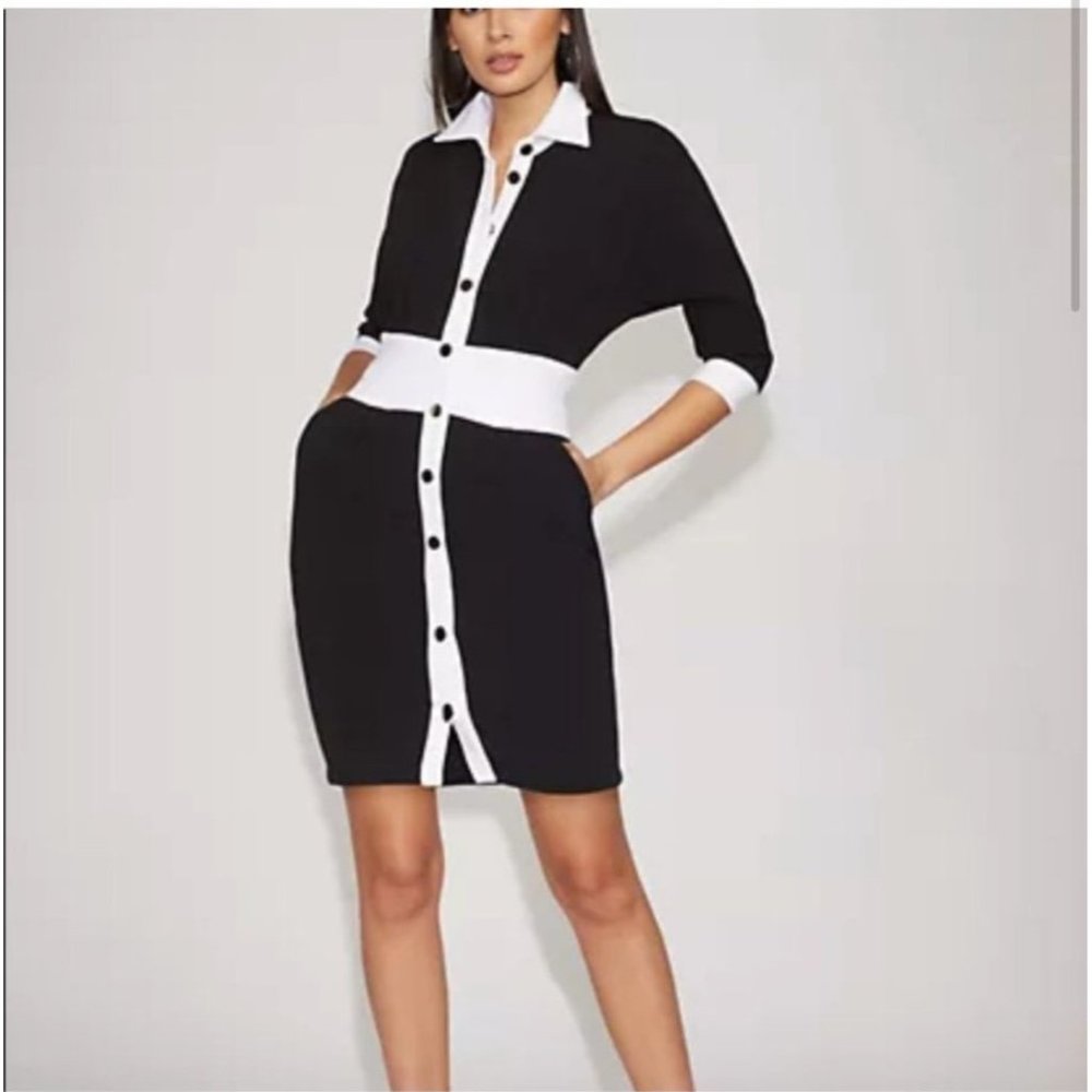New York & Company Colorblock Shirtdress - Gabriel